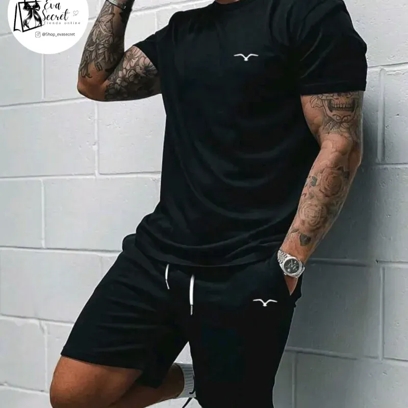 Conjunto de short y pullover para hombre talla L