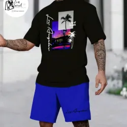 Conjunto de short y pullover para hombre talla M