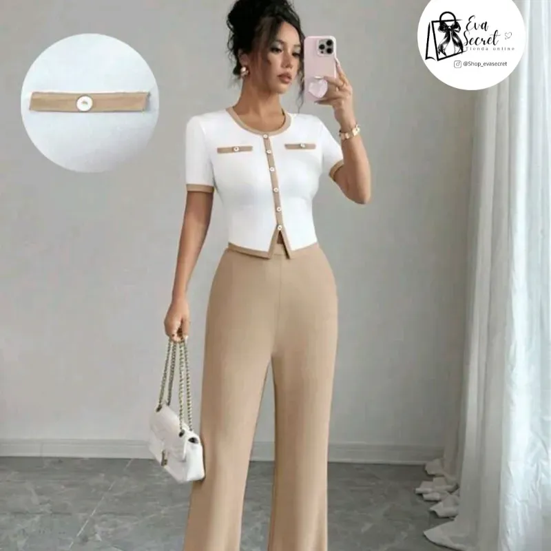Conjunto pantalon y blusa talla L