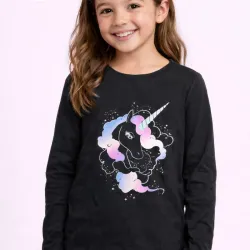 Enguatada unicornio negra talla 18