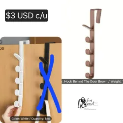 Gancho de ropa para puerta