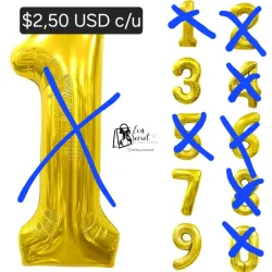 Globo dorado #9 talla 40"