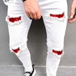 Jean blanco para hombre talla M