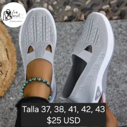 Mocasines gris talla 37