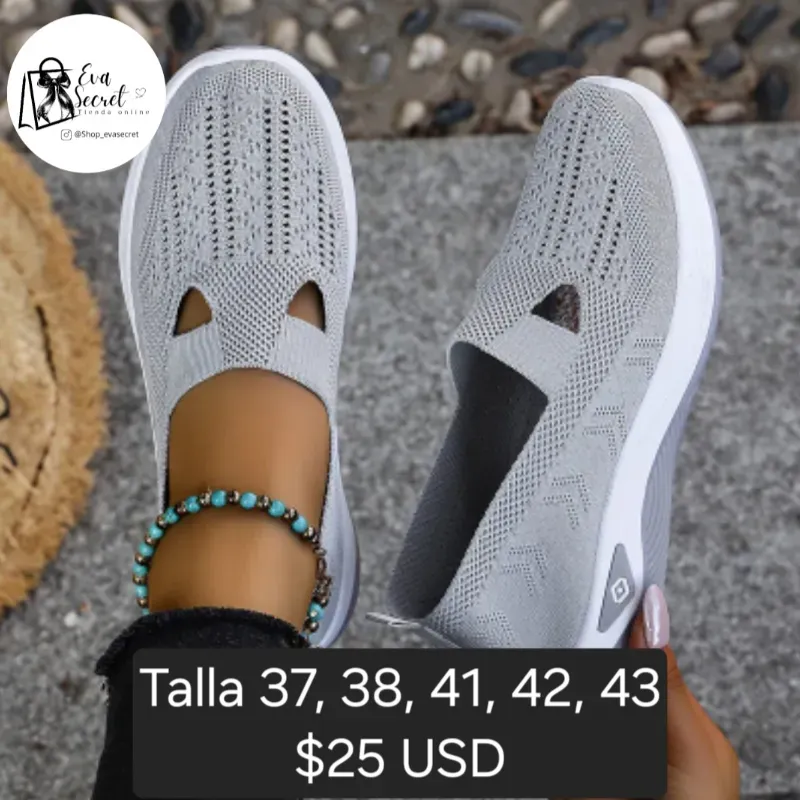 Mocasines gris talla 38