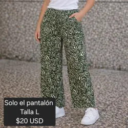 Pantalon ancho para mujer talla L