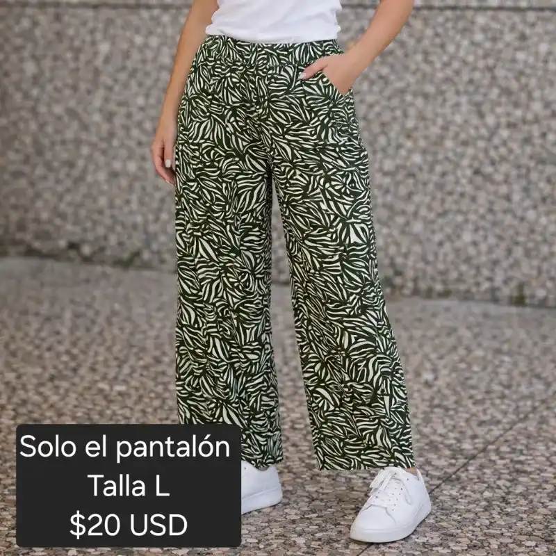 Pantalon ancho para mujer talla L
