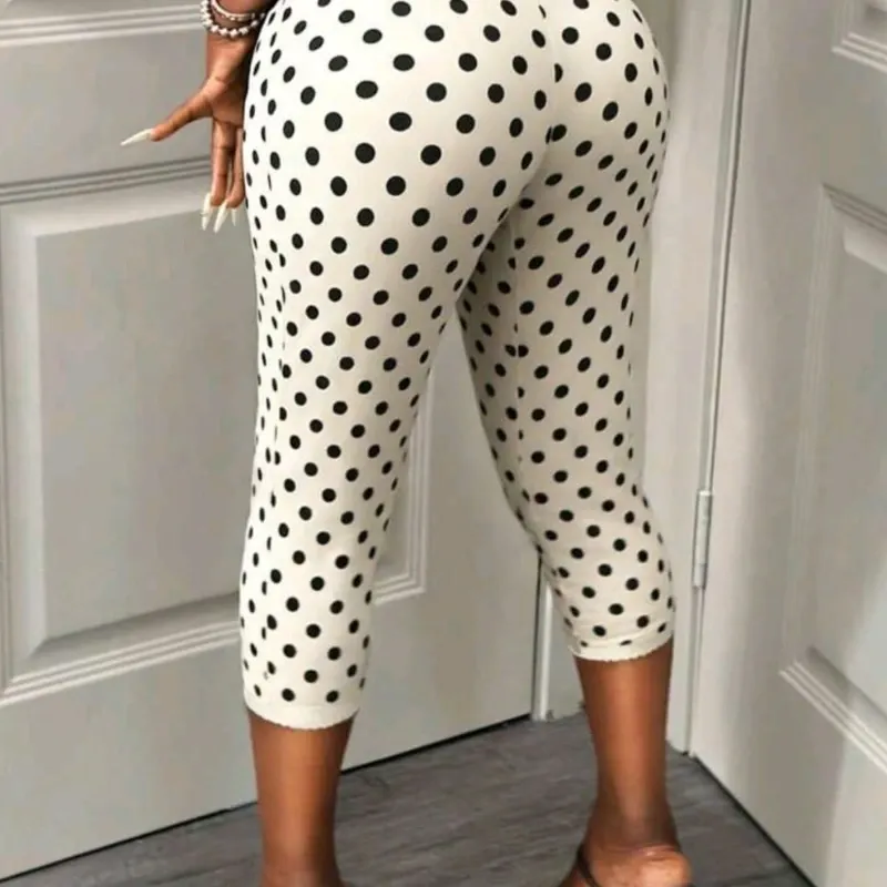 Pantalón blanco bolas negras talla S