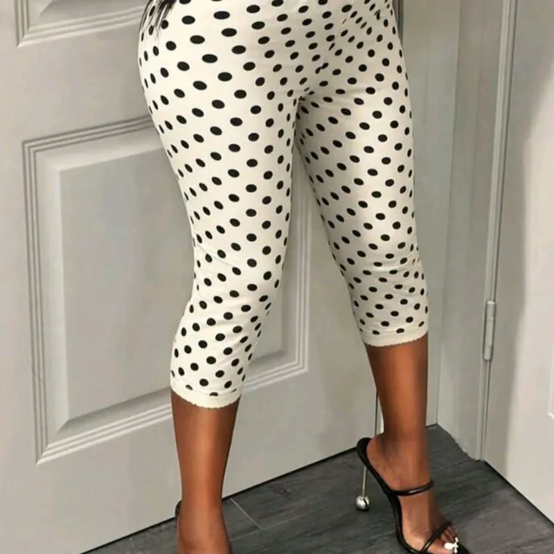 Pantalón blanco bolas negras talla S