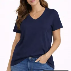 Pullover basico azul oscuro para mujer talla XXXL