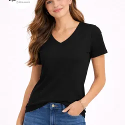 Pullover basico negro para mujer talla XXL