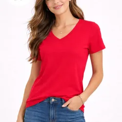 Pullover basico rojo para mujer talla S