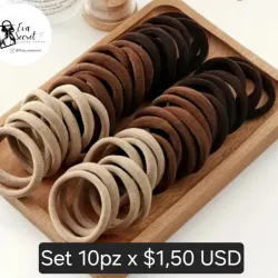 Set 10 piezas de felpas cafe