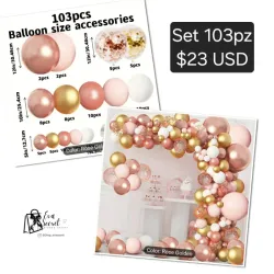 Set 103pz de globos para cumpleaños