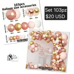 Set 103pz de globos para cumpleaños