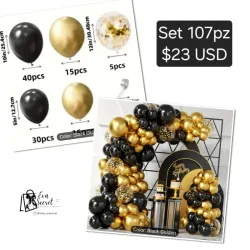 Set 107pz de globos para cumpleaños