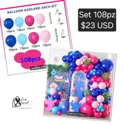 Set 108pz de globos para cumpleaños
