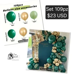 Set 109pz de globos para cumpleaños