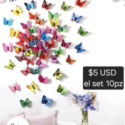 Set 10pz de mariposas para decorar