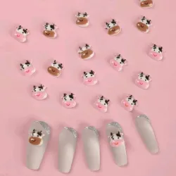 Set 10pz joyas de vacas para uñas