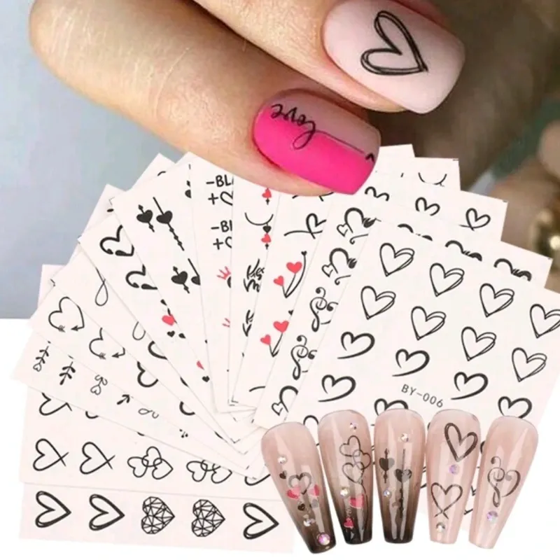 Set 12pz stiker para uñas