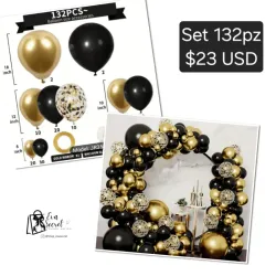 Set 132pz de globos para cumpleaños