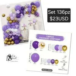 Set 136pz de globos para cumpleaños