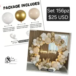 Set 156pz de globos para cumpleaños
