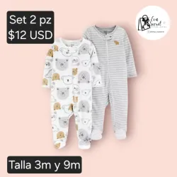 Set 2pz de monitos para bebes de 3m a 9m