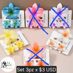 Set 3 piezas pellizco flores