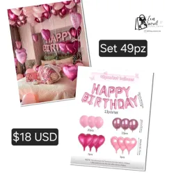 Set 49pz de globos para cumpleaños