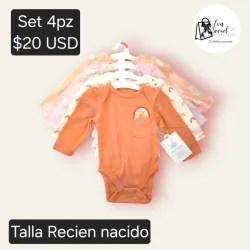 Set 4pz de monitos para bebes recien nacido