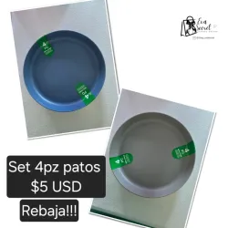 Set 4pz platos plásticos