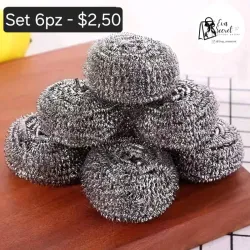 Set 6pz de estropajos de aluminio