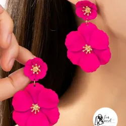 Set aretes tipo flor