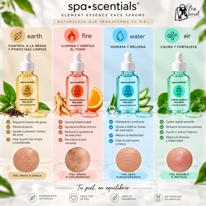 Set de 4 piezas de serum faciales