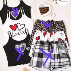 Set de pijama shotrs talla M