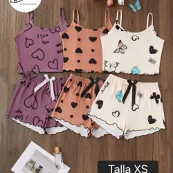 Set pijama short talla XS