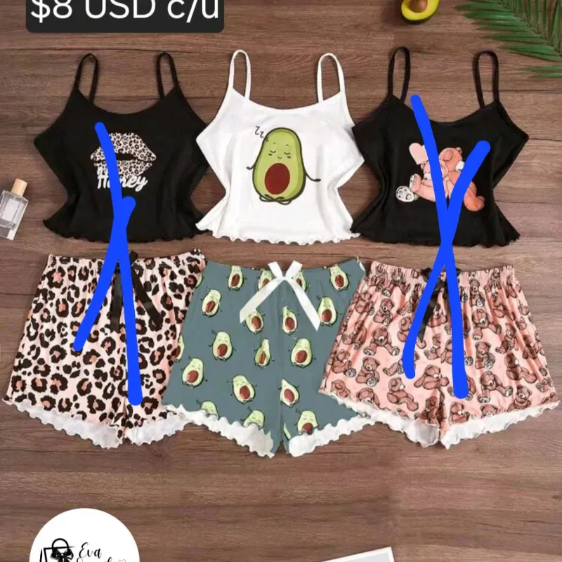 Set pijama short talla XS