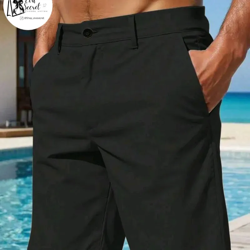 Short para hombre negro talla L