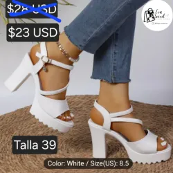 Tacones blancos talla 39