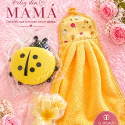 Toallita , imán  y pellizco