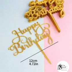 Top para cake dorado