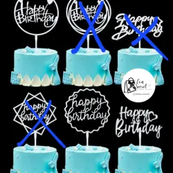 Top para cake plateado