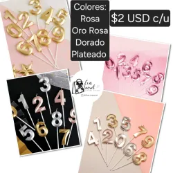 Vela oro rosa # 9