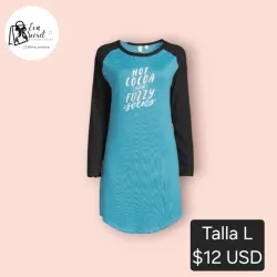 Vestido azul claro mandas talla L