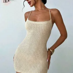 Vestido corto tirantes de playa talla L