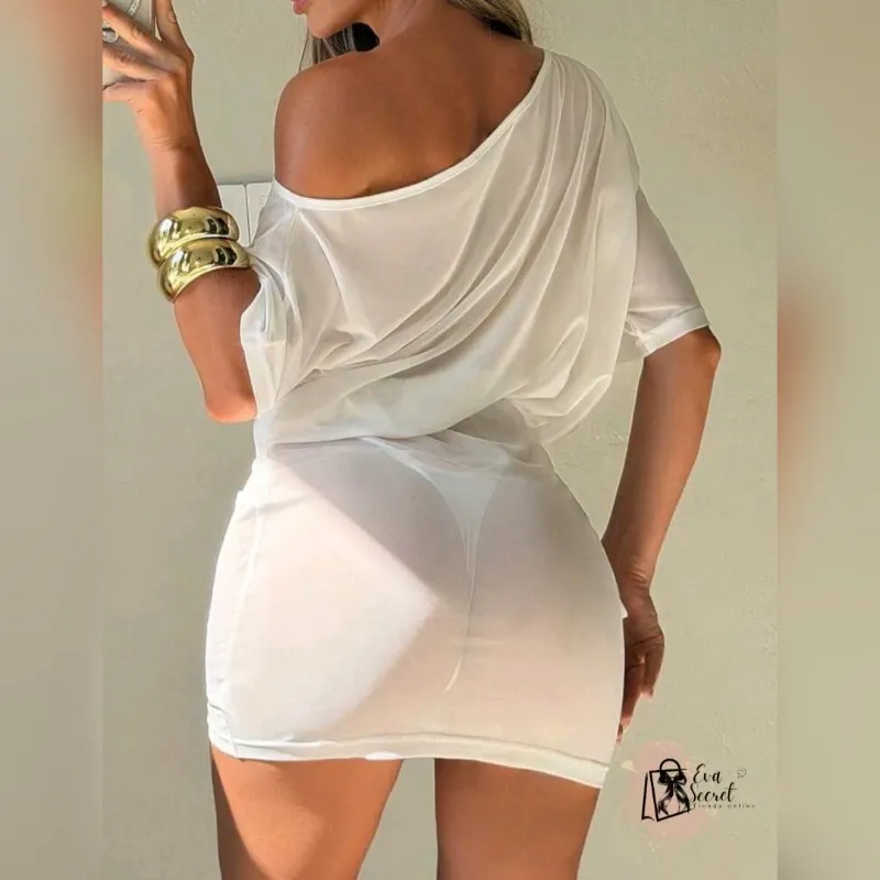 Vestido de Playa Blanco