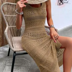Vestido largo de playa talla M