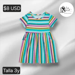 Vestido para niña 3y a 4y